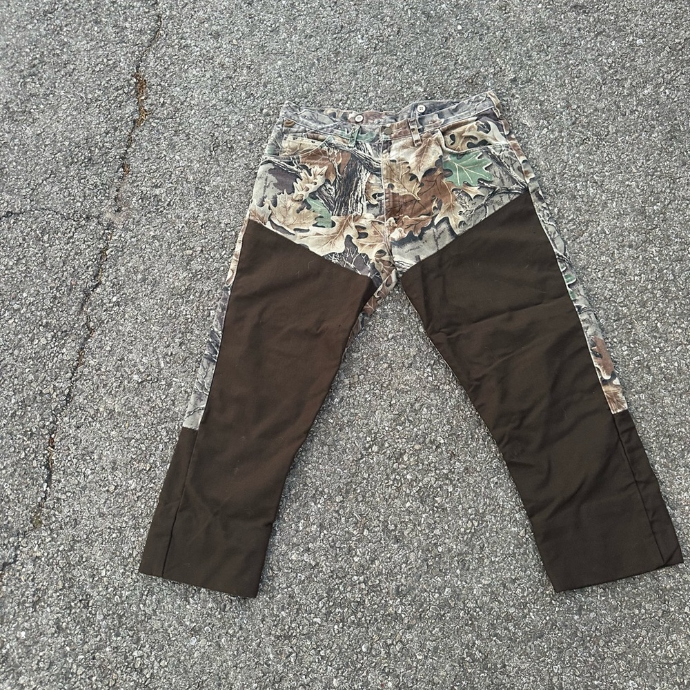 Wrangler Camo Hunting Pants with Dark Brown Reinforced Legs